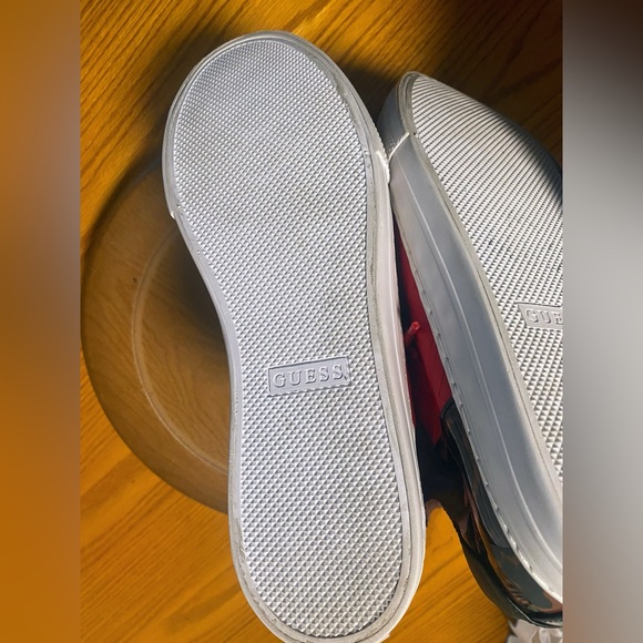 Guess Vibrant Red Sneakers With Animal Print Detail Women Size 9.5 - Picture 8 of 8